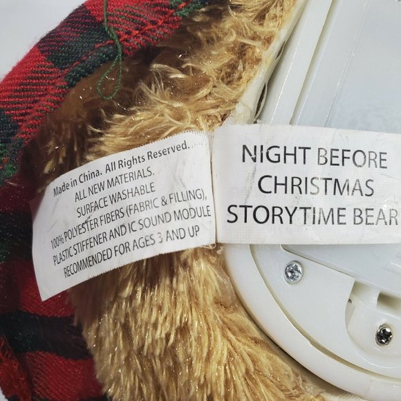 Night Before Christmas Storytime Bear animated Papa reads whole story to Son 10" - Picture 8 of 12